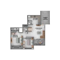 Avani 12th Avenue Tathawade 2 BHK Floor Plan Image