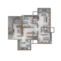 Avani 12th Avenue Tathawade 3 BHK Floor Plan Image